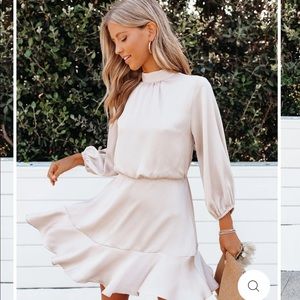 VICI Call Me Angel Textures Satin Dress